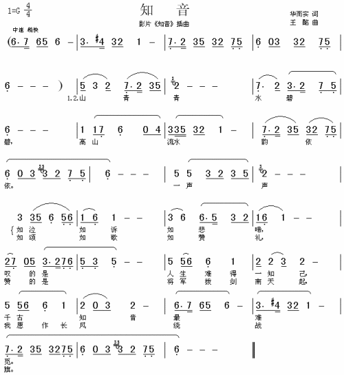 知音（同名电影插曲）