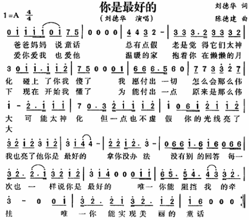 你是最好的