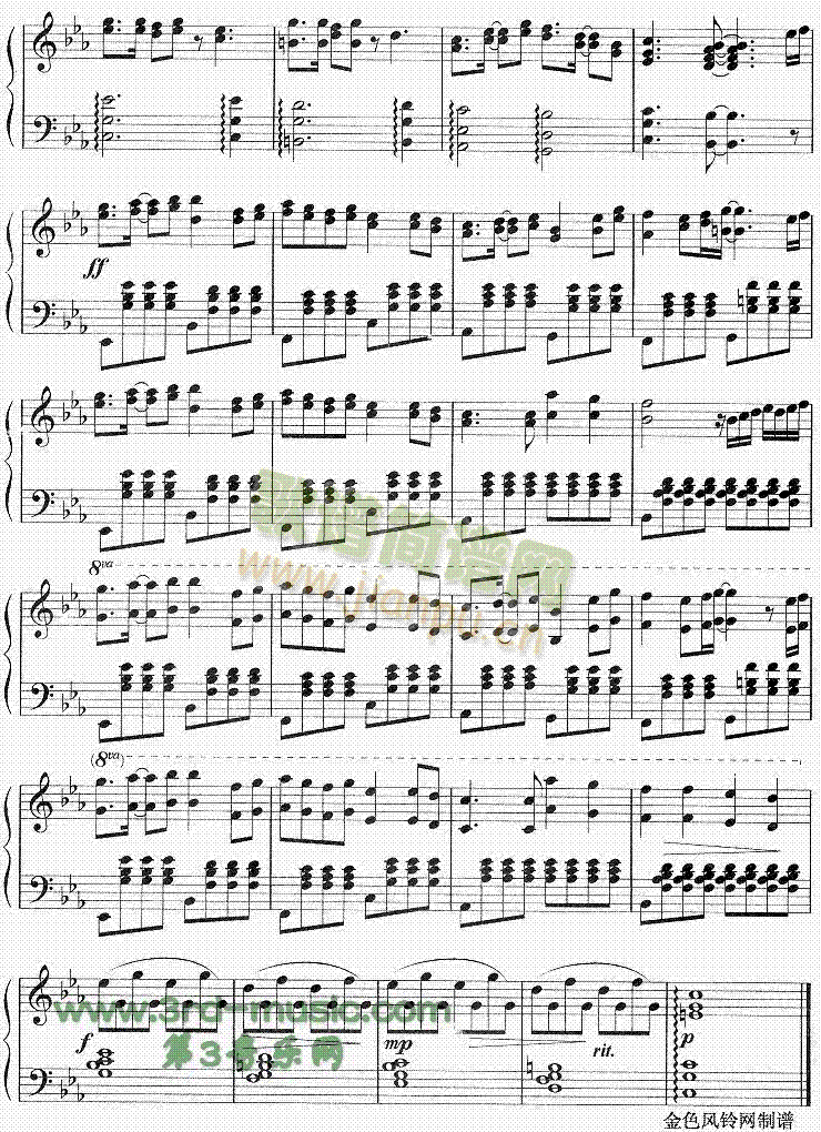 白色恋情(日剧白色之恋主题曲)[钢琴曲谱]