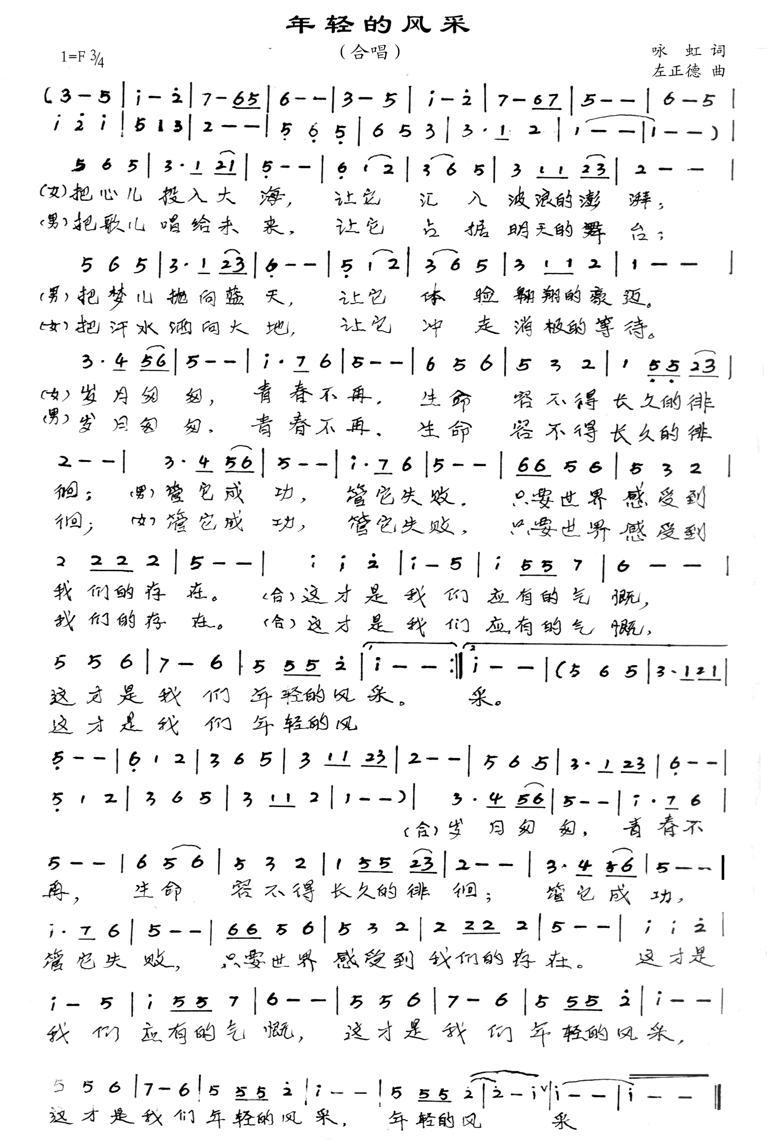 年轻的风采