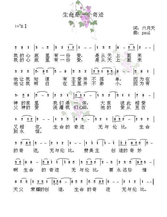 生命是一个奇迹