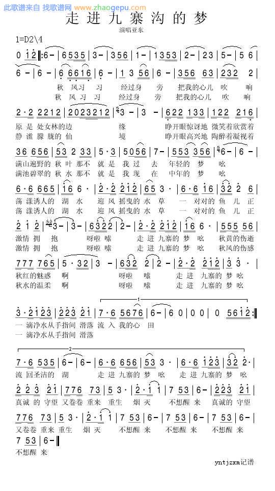 走进九寨沟的梦