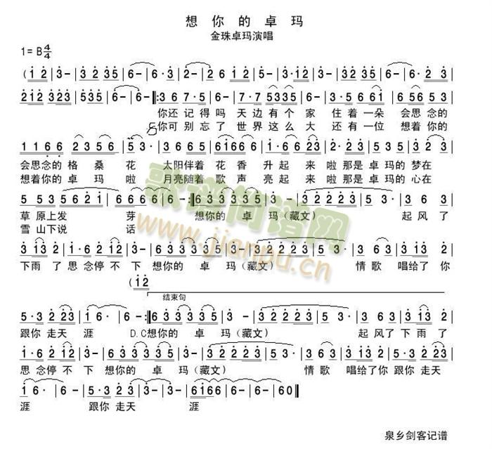 想你的卓玛