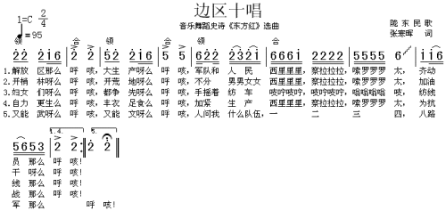 边区十唱（东方红选曲、陇东民歌）