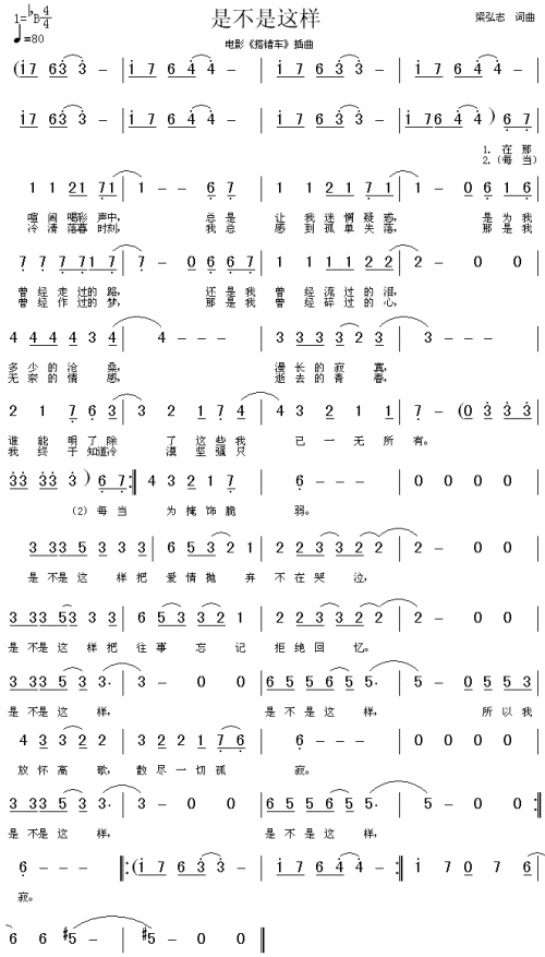 是不是这样（搭错车插曲）
