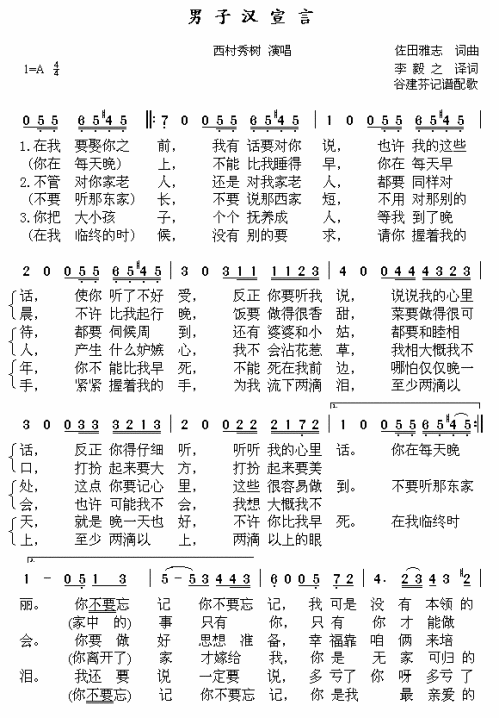 男子汉宣言
