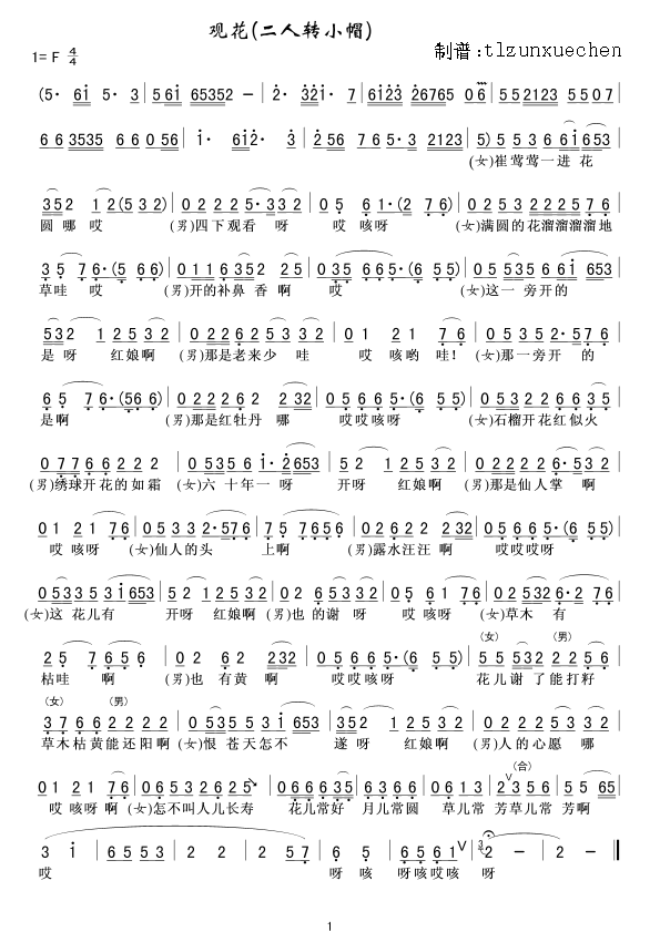 观花(二人转小帽)