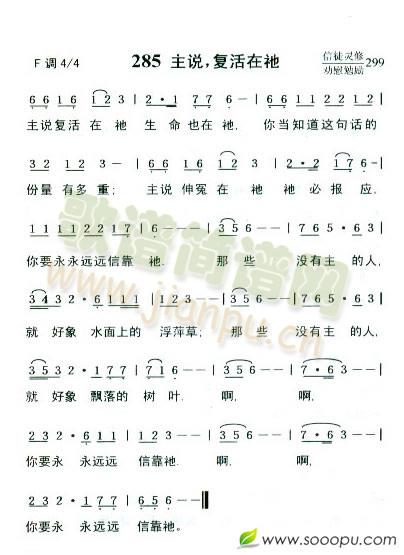 主说，复活在祂