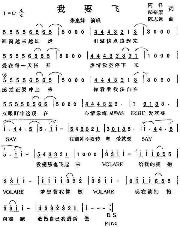 我要飞(雪碧2000年广告主题曲)