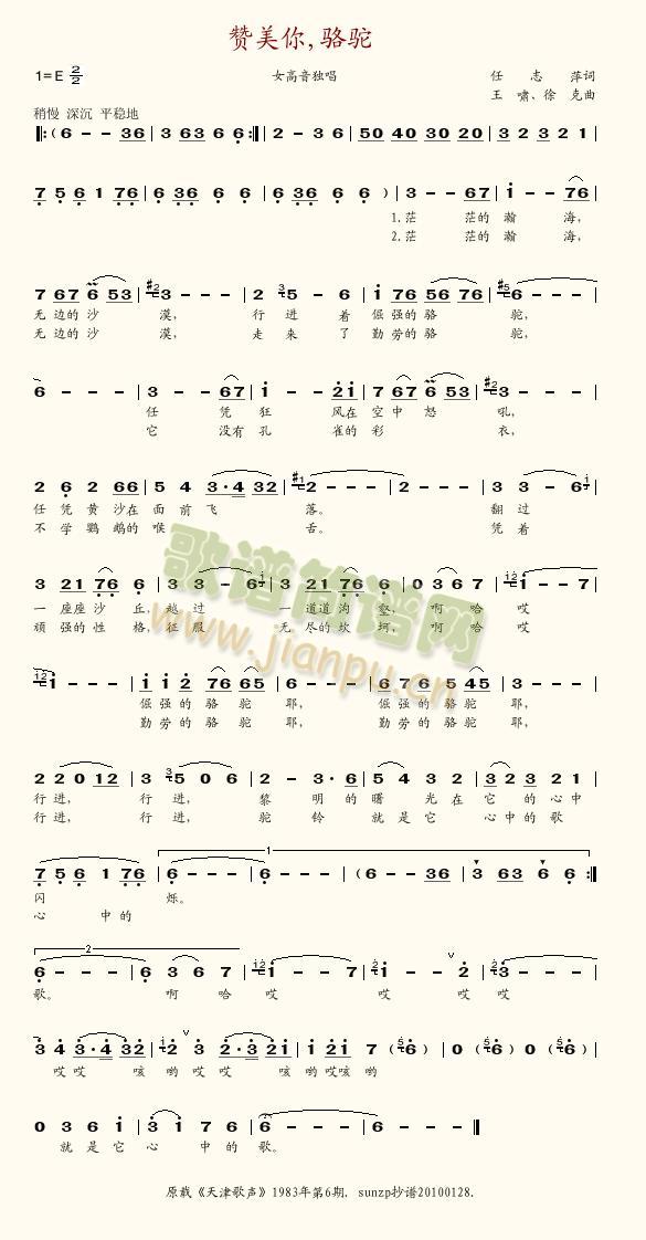 赞美你,骆驼