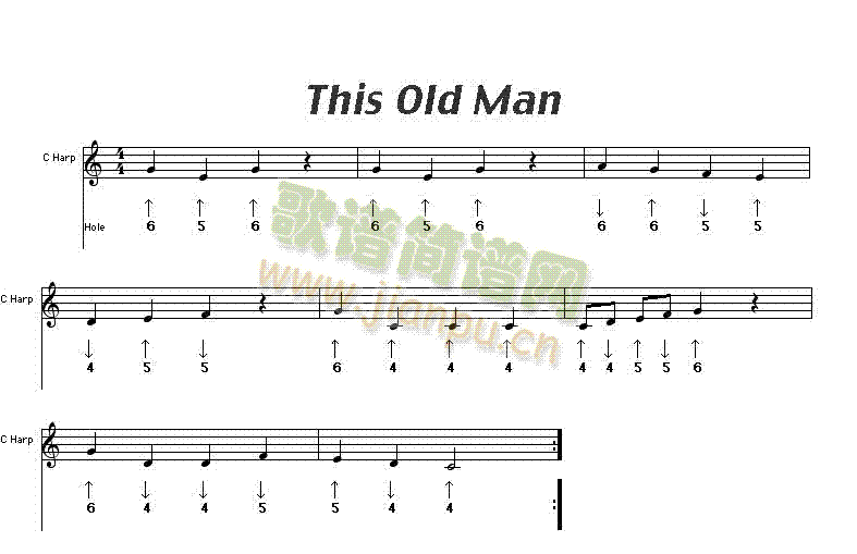 this old man口琴谱