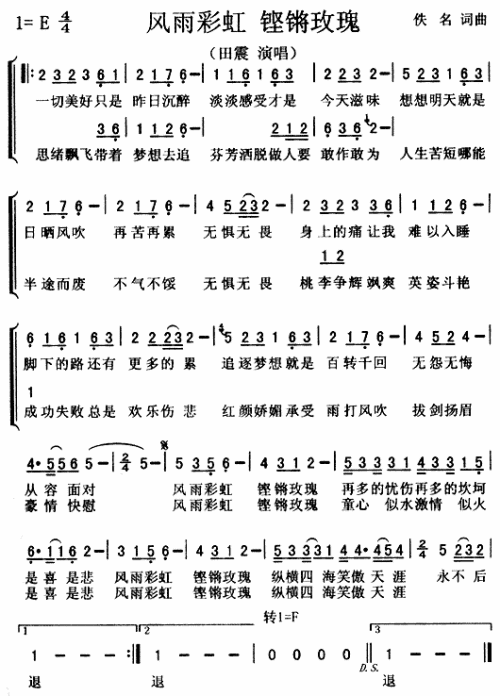 风雨彩虹铿锵玫瑰