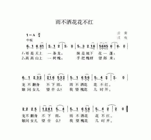 雨不洒花花不红