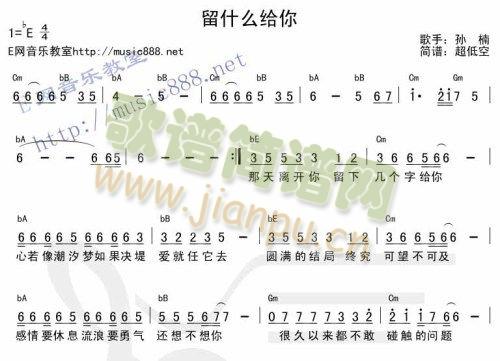 留什么给你 **