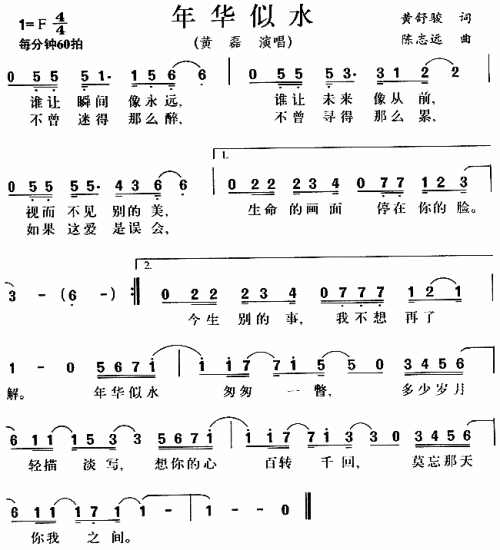 年华似水(同名电视剧主题歌)