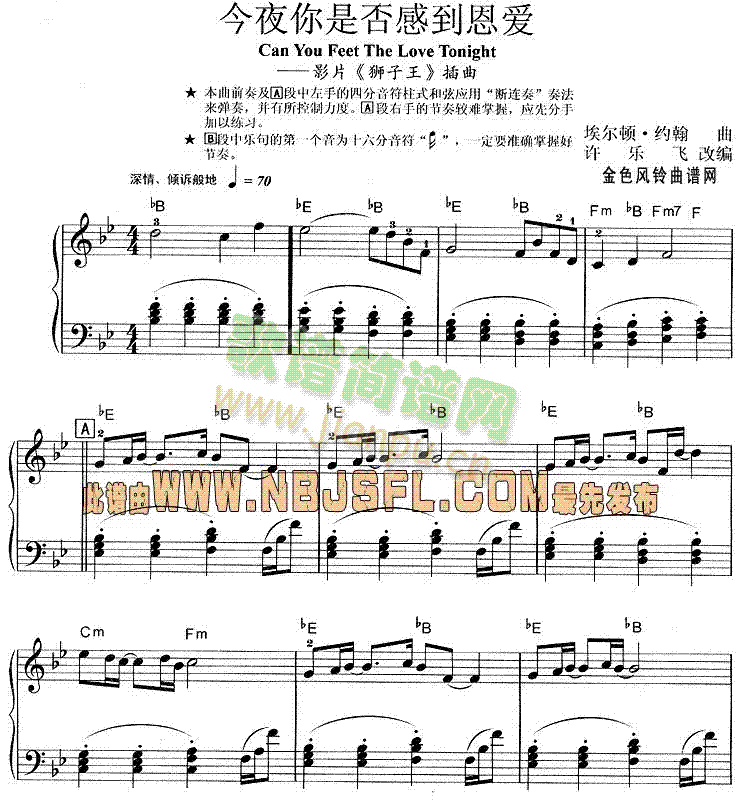 今夜你是否感到恩爱(狮子王插曲)