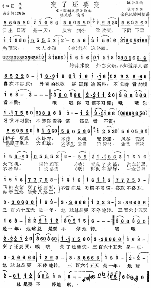 变了还要变(中国潮之夜选曲)