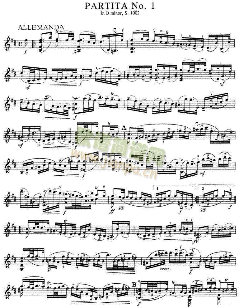 巴赫六首小提琴无伴奏奏鸣曲及组曲1-6