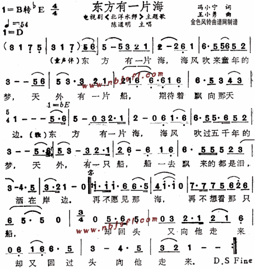 东方有一片海(北洋水师主题歌)