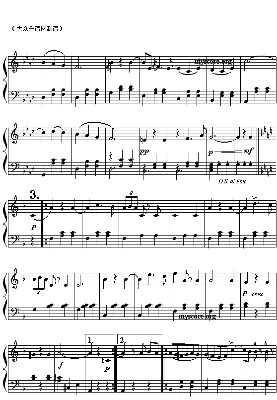 (奥)约翰.斯特劳斯：蓝色多瑙河圆舞曲(全曲)