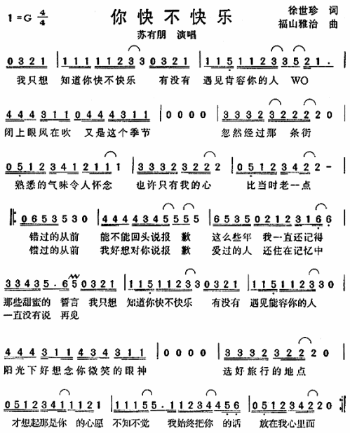 你快不快乐