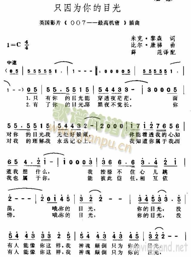 只因为你的目光
