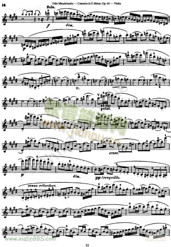 门德尔松Concerto in E MinorOp.64（II）