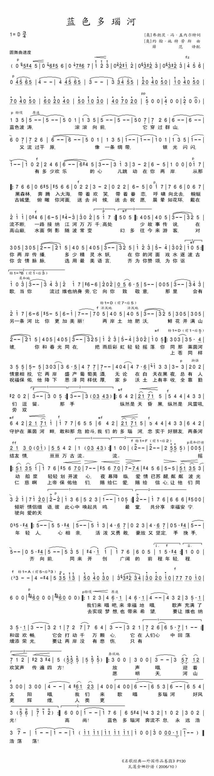 蓝色多瑙河
