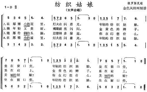 纺织姑娘(俄罗斯民歌)