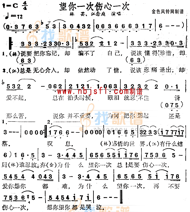 望你一次伤心一次