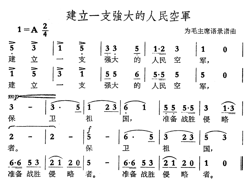 建立一支强大的人民空军