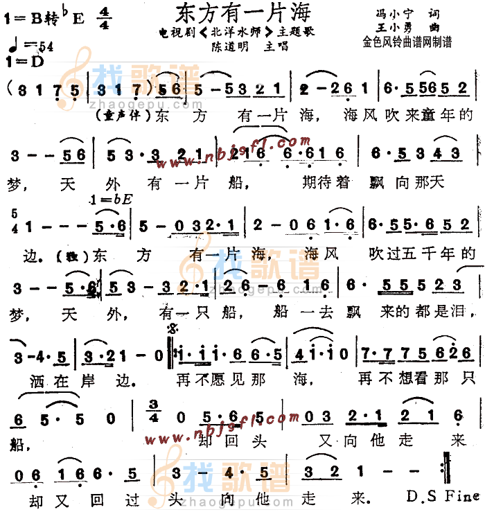 东方有一片海(北洋水师主题歌)