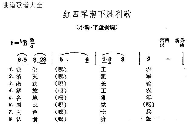 红四军南下胜利歌