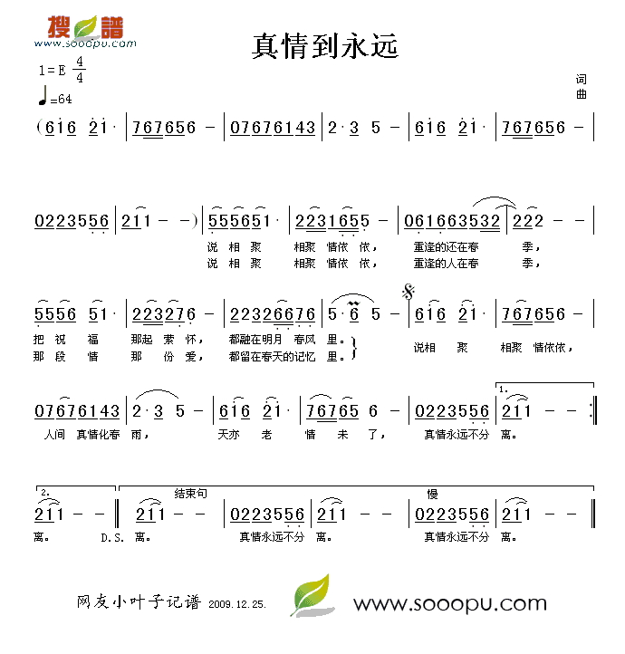 真情到永远