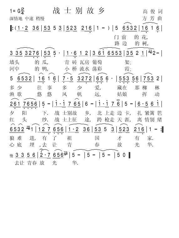 战士别故乡