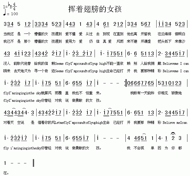 挥着翅膀的女孩