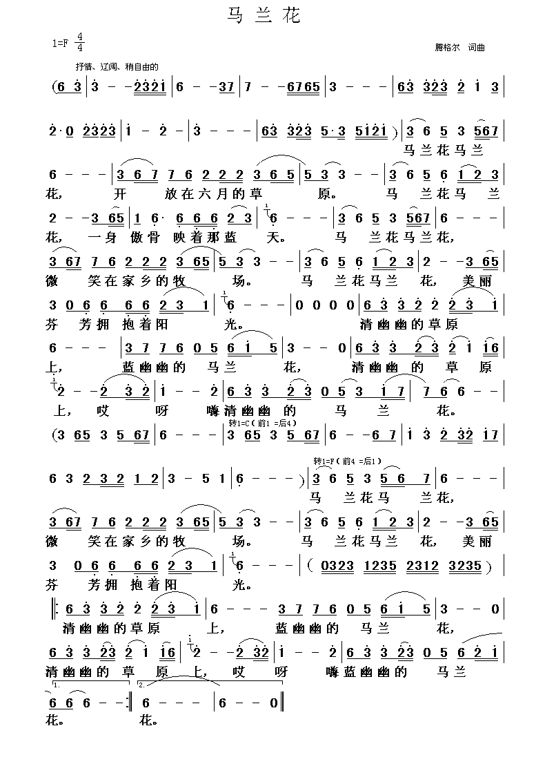 马兰花