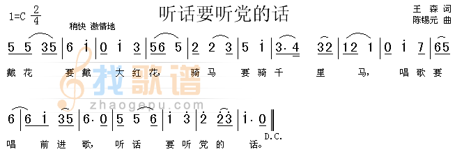 听话要听党的话