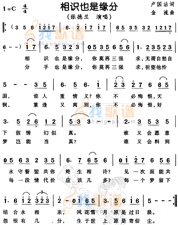 相识也是缘分
