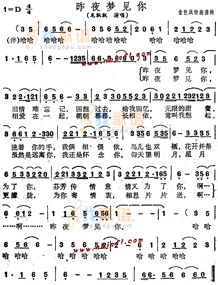 昨夜梦见你