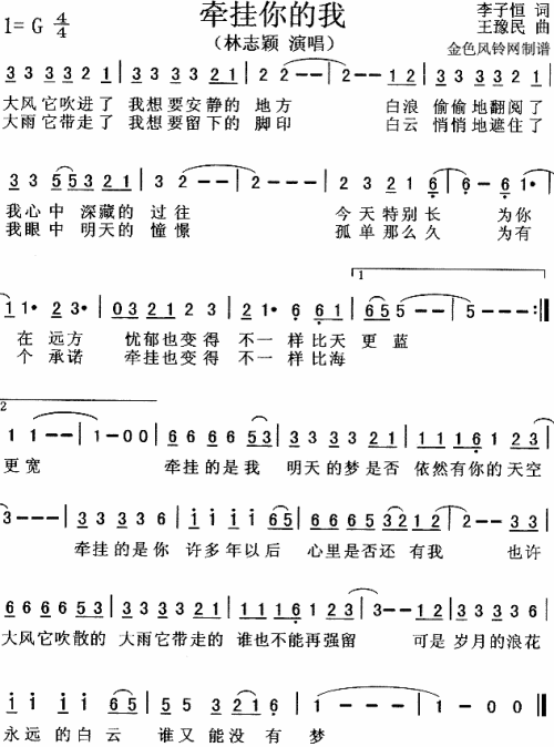 牵挂你的我