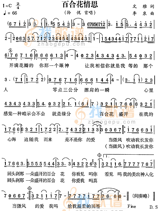 百合花情思