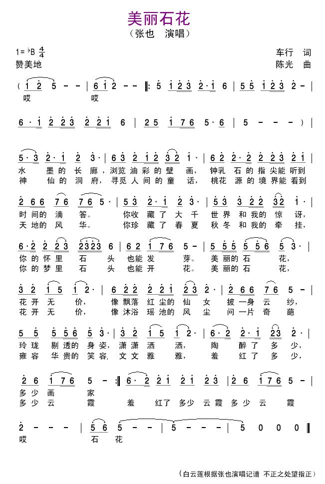 美丽石花