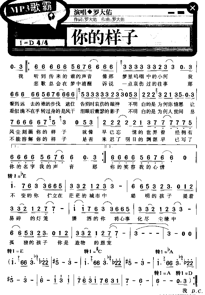你的样子
