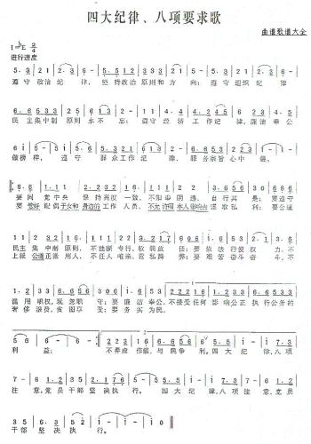 四大纪律八项要求（刘天学曲）