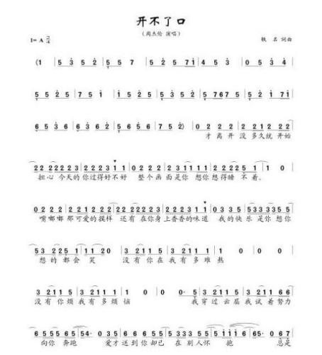 开不了口