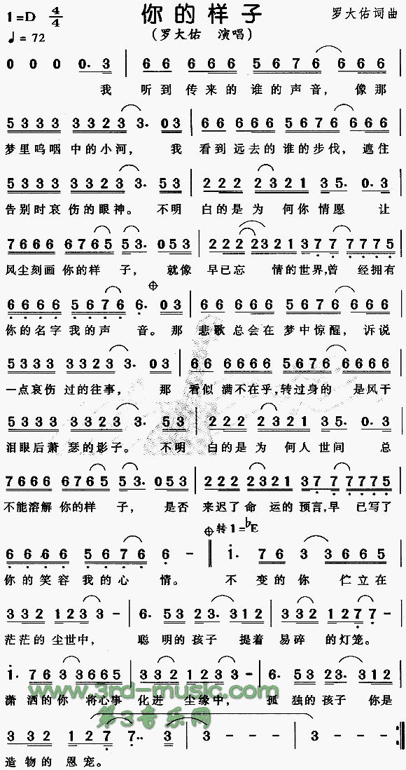 你的样子