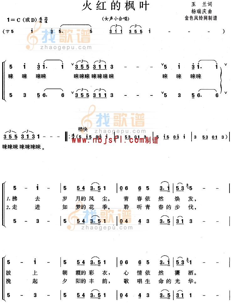 火红的枫叶