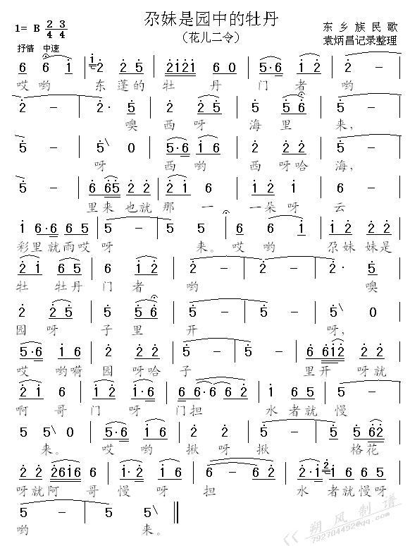 尕妹是园中牡丹