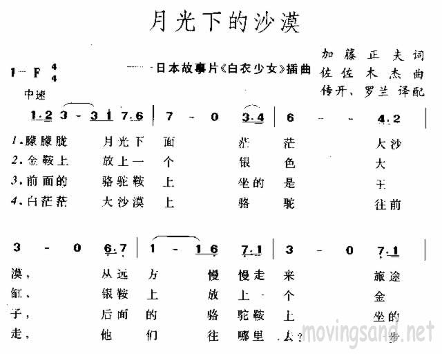 月光下的沙漠